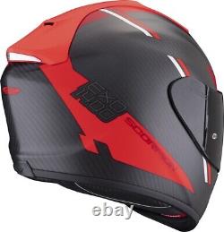 2206 Scorpion Exo 1400 Evo Air Carbon Kendal Black Red Full Motorcycle Helmet Size L