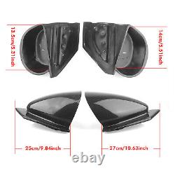 2X Carbon Fiber Rear Side Mirror Cover For Mitsubishi Evolution EVO 2004-2009 05