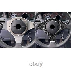 Carbon Fiber Black Interiors Steering Wheel Cover Trim For Mitsubishi EVO 7 8 9
