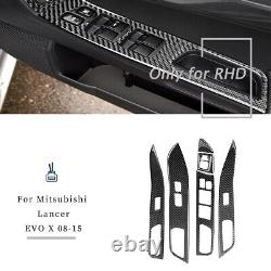 Carbon Fiber Window Lift Switch Cover For Mitsubishi Lancer / EVO X 08-15 New
