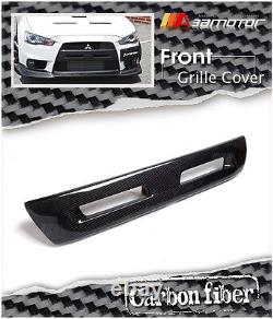 Carbon Fibre Front Bumper Center Grille Cover fits Mitsubishi Evolution X EVO 10