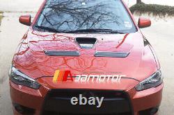 Carbon Fibre V Bonnet Scoop Air Vent fits Mitsubishi Evolution X EVO 10 Ralliart