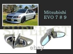For Mitsubishi EVO 7 8 9 Carbon Fiber Rearview Side Mirror LHD