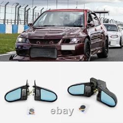 For Mitsubishi EVO 7 8 9 RHD Carbon Fiber Rearview Side Mirror Trim Replacement