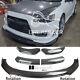 For Mitsubishi Lancer EVO 9 X GTS Carbon Fiber Front Bumper Lip Spoiler Splitter