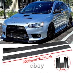 For Mitsubishi Lancer EVO X Carbon Side Skirts Rocker Extension Panel Splitter