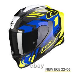 Helmet Scorpion EXO-R1 Evo Carbon Air Supra Black Neon Yellow Blue New 2023