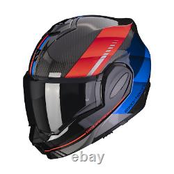 Helmet Scorpion Exo-Tech Evo Carbon Genus Black Blue Red 2023