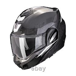 Helmet Scorpion Exo-Tech Evo Carbon Rover Black White 2024