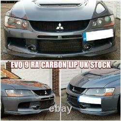 Mitsubishi Evo 9 Carbon Front Bumper Splitter Spoiler Lip IX Mr Fq Ra Style