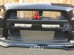 Mitsubishi Lancer Evolution Evo X 10 Front Bumper Black all the carbon