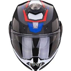 Motorcycle Helmet Flip up S Scorpion Exo-Tech Evo Carbon Rover Black-Red-Blue