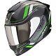 Motorcycle Helmet L Scorpion EXO-1400 Evo 2 II Carbon Air Mirage Black-Green
