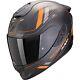 Motorcycle Helmet L Scorpion EXO-1400 Evo 2 II Carbon Air Mirage Black Orange