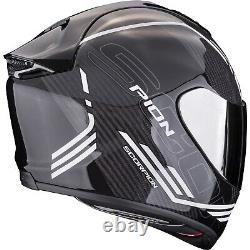 Motorcycle Helmet L Scorpion EXO-1400 Evo 2 II Carbon Air Reika Black White