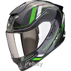 Motorcycle Helmet M Scorpion EXO-1400 Evo 2 II Carbon Air Mirage Black-Green
