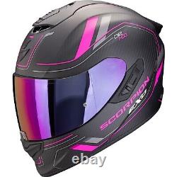 Motorcycle Helmet M Scorpion EXO-1400 Evo 2 II Carbon Air Mirage Black-Pink