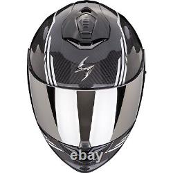Motorcycle Helmet S Scorpion EXO-1400 Evo 2 II Carbon Air Reika Black White