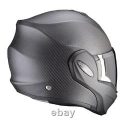 Motorcycle Scorpion EXO-TECH EVO Carbon Flip-Up (Black Matt/Carbon) Size