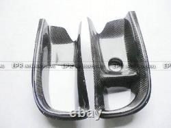 New 2Pcs Front Air Duct Bumper Vents For Mitsubishi EVO 9 VS-Style Carbon Fiber