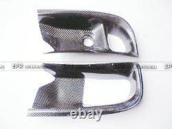 New 2Pcs Front Air Duct Bumper Vents For Mitsubishi EVO 9 VS-Style Carbon Fiber