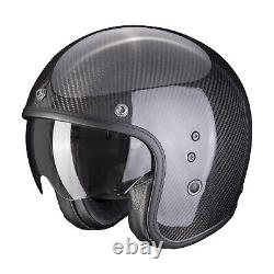 Scorpion Belfast Carbon Evo Solid Jet Helmet (Black/Carbon) Size M (57)