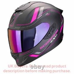 Scorpion EXO-1400 Evo II Carbon Air Mirage Matt Black Pink Full Face Helmet