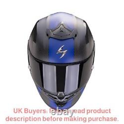 Scorpion EXO-R1 Evo Carbon Air Mg Matt Black-Blue Full Face Helmet New! Fre