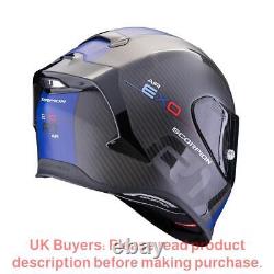 Scorpion EXO-R1 Evo Carbon Air Mg Matt Black-Blue Full Face Helmet New! Fre