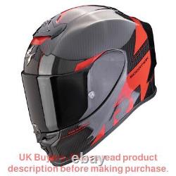 Scorpion EXO-R1 Evo Carbon Air Rally Black-Red Full Face Helmet New! Free S