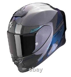 Scorpion EXO-R1 Evo Carbon Air Rally Racing Helmet (Black/Chameleon) Gr M (57)