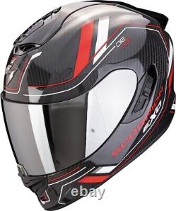Scorpion Exo 1400 Evo II 2 Air Mirage Carbon Black Red Motorcycle Full Helmet Size M