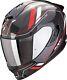 Scorpion Exo 1400 Evo II 2 Air Mirage Carbon Black Red Motorcycle Full Helmet Size M