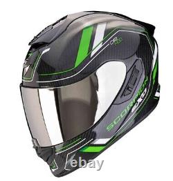 Scorpion Exo-1400 Evo II Carbon Air Mirage Helmet (Black/Green) Size M 57