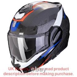 Scorpion Exo-Tech Evo Carbon Rover Black Red Blue Modular Helmet New! Free