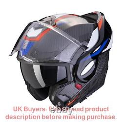 Scorpion Exo-Tech Evo Carbon Rover Black Red Blue Modular Helmet New! Free