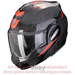 Scorpion Exo-Tech Evo Carbon Rover Black Red Modular Helmet New! Free Shipp