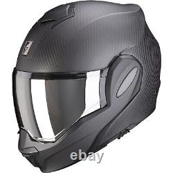 Scorpion Flip up Helmet Exo-Tech Evo Carbon Solid Size S Motorcycle Helmet Matte