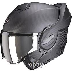 Scorpion Flip up Helmet Exo-Tech Evo Carbon Solid Size S Motorcycle Helmet Matte