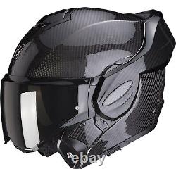 Scorpion Flip up Helmet Exo-Tech Evo Carbon Solid Size XXL Motorcycle Gloss