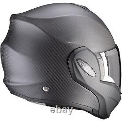 Scorpion Flip up Helmet Exo-Tech Evo Carbon Solid XS Motorcycle Helmet Matte