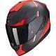Scorpion Motorcycle Helmet M EXO-1400 Evo Carbon Air Kendal Black-Red Matte