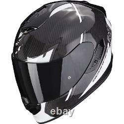 Scorpion Motorcycle Helmet Size L EXO-1400 Evo Carbon Air Kendal Black White