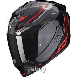 Scorpion Motorcycle Helmet Size L EXO-1400 Evo Carbon Air Kydra Black-Red