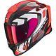 Scorpion Motorcycle Helmet Size L EXO-R1 Evo Carbon Air Supra Black-Red