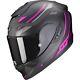 Scorpion Motorcycle Helmet Size S EXO-1400 Evo Carbon Air Kydra Black Pink Matte