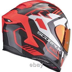 Scorpion Motorcycle Helmet Size XL EXO-R1 Evo Carbon Air Supra Black-Red