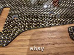 Tamiya top force evo style BLACK & GOLD custom carbon fibre chassis set in 2mm